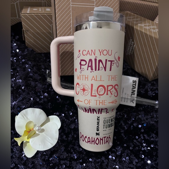 Stanley Cream and Pink Pocahontas Tumbler - Picture 2 of 3